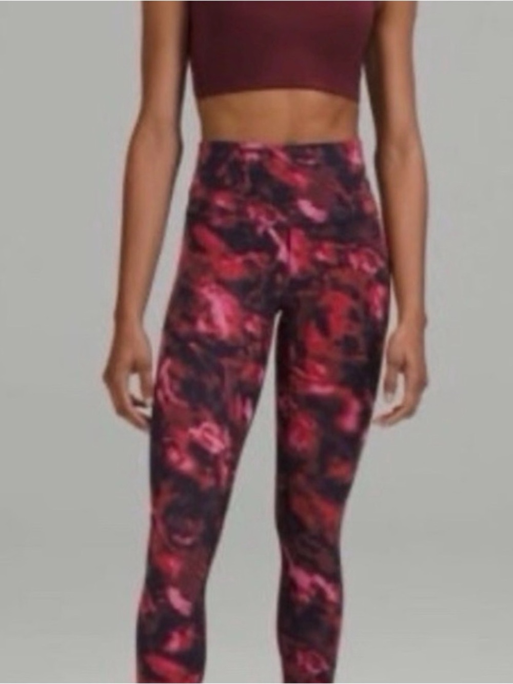 Lululemon - Align High Rise Intensity Pink Multi Blossom  Sz 8